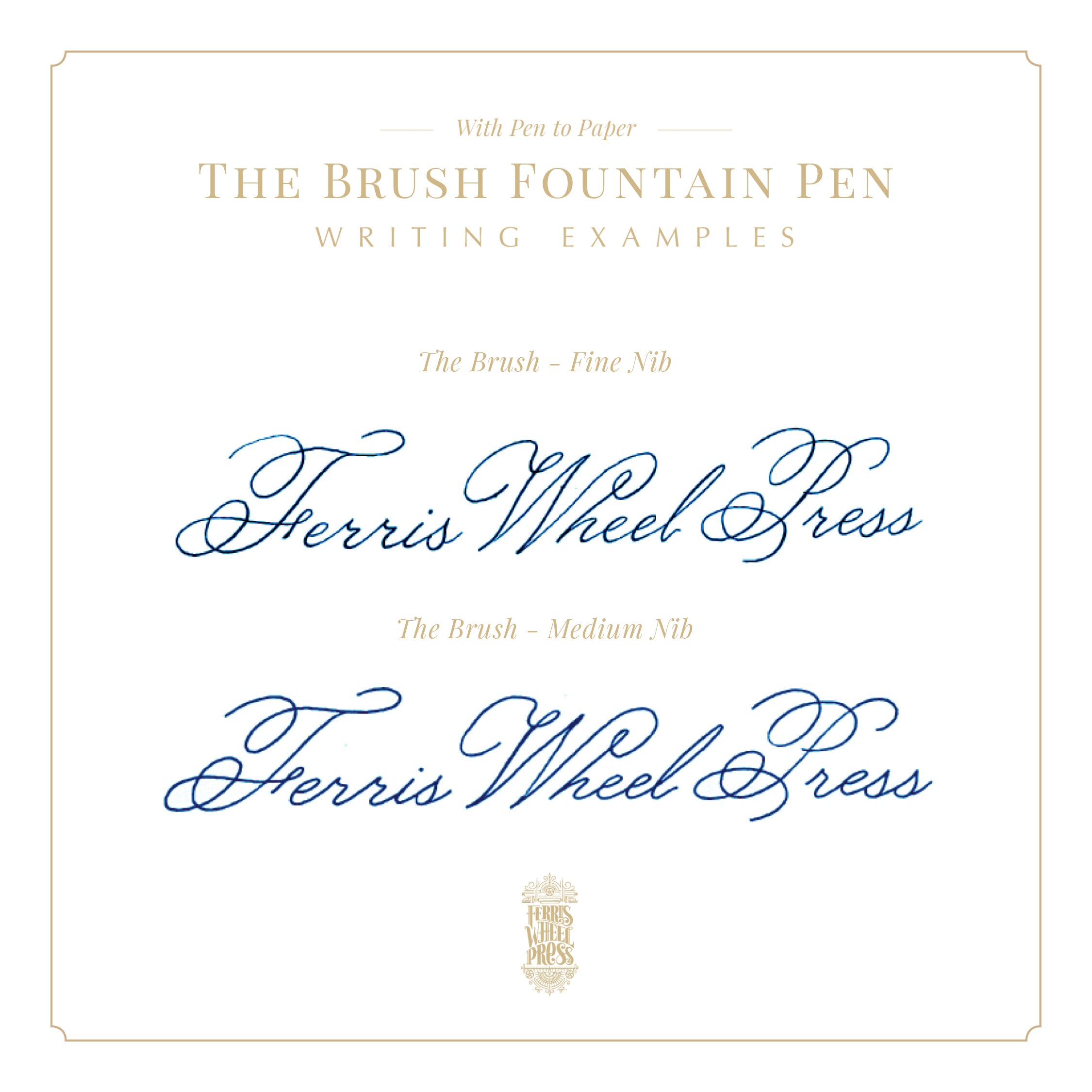 Limited Edition | Blue Legacy Satin Series Brush Fountain Pen - Gold Plated Nib