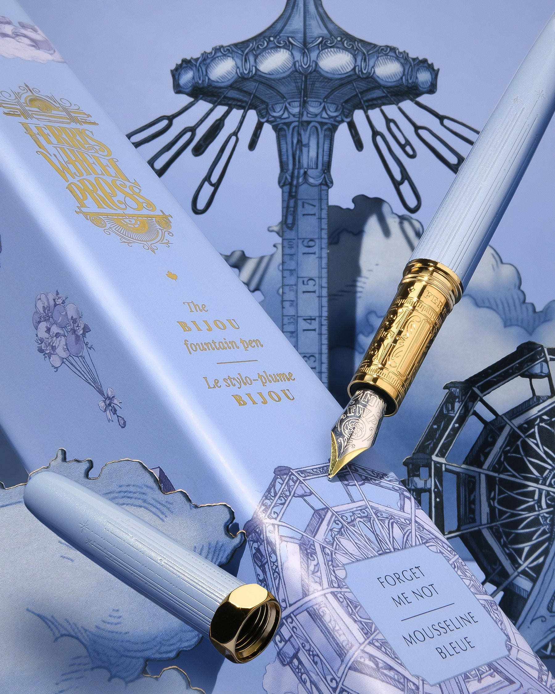 The Bijou Fountain Pen - Forget Me Not