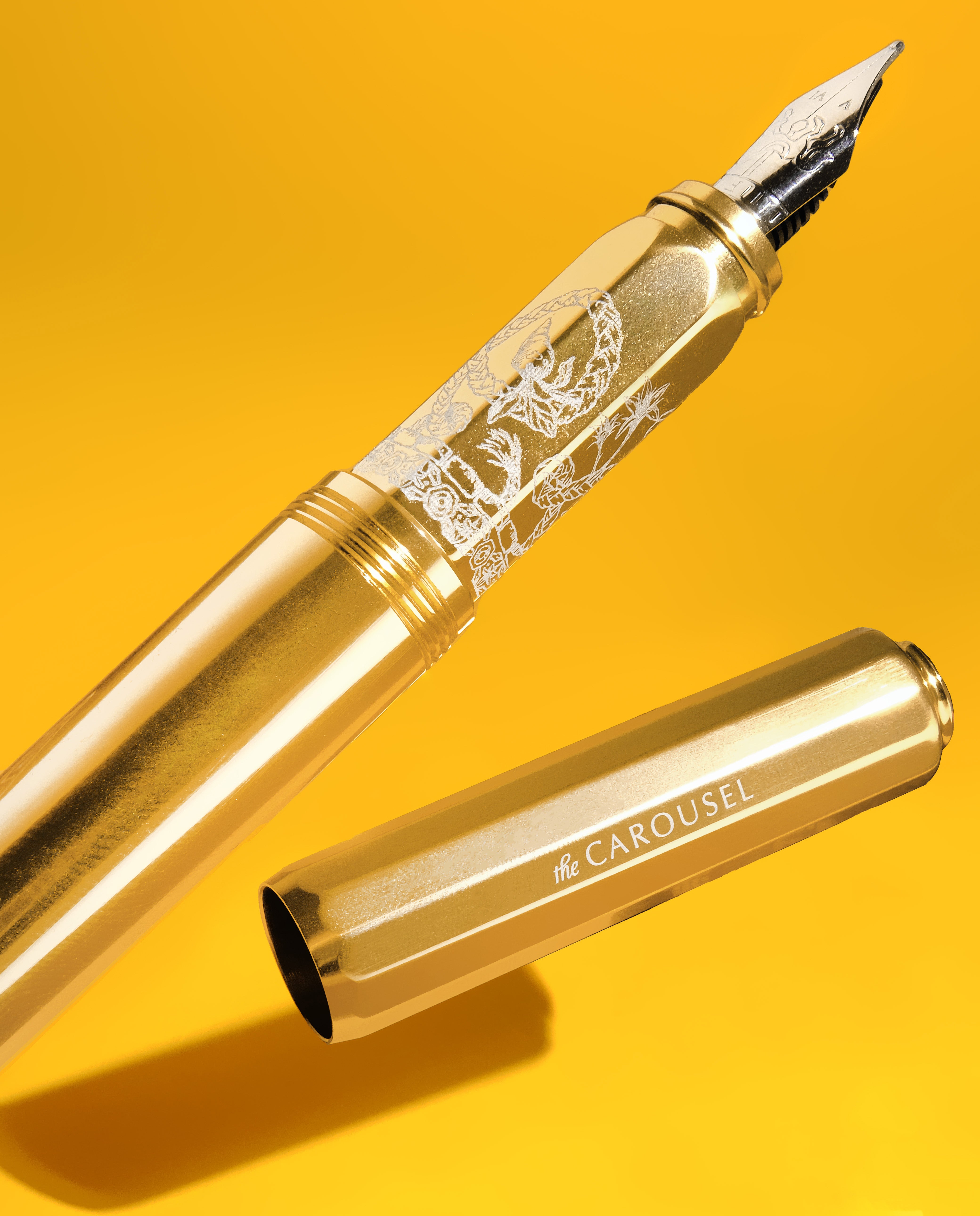 Limited Edition 2023 | Aluminum Carousel Fountain Pen - Plaited Gold Tress