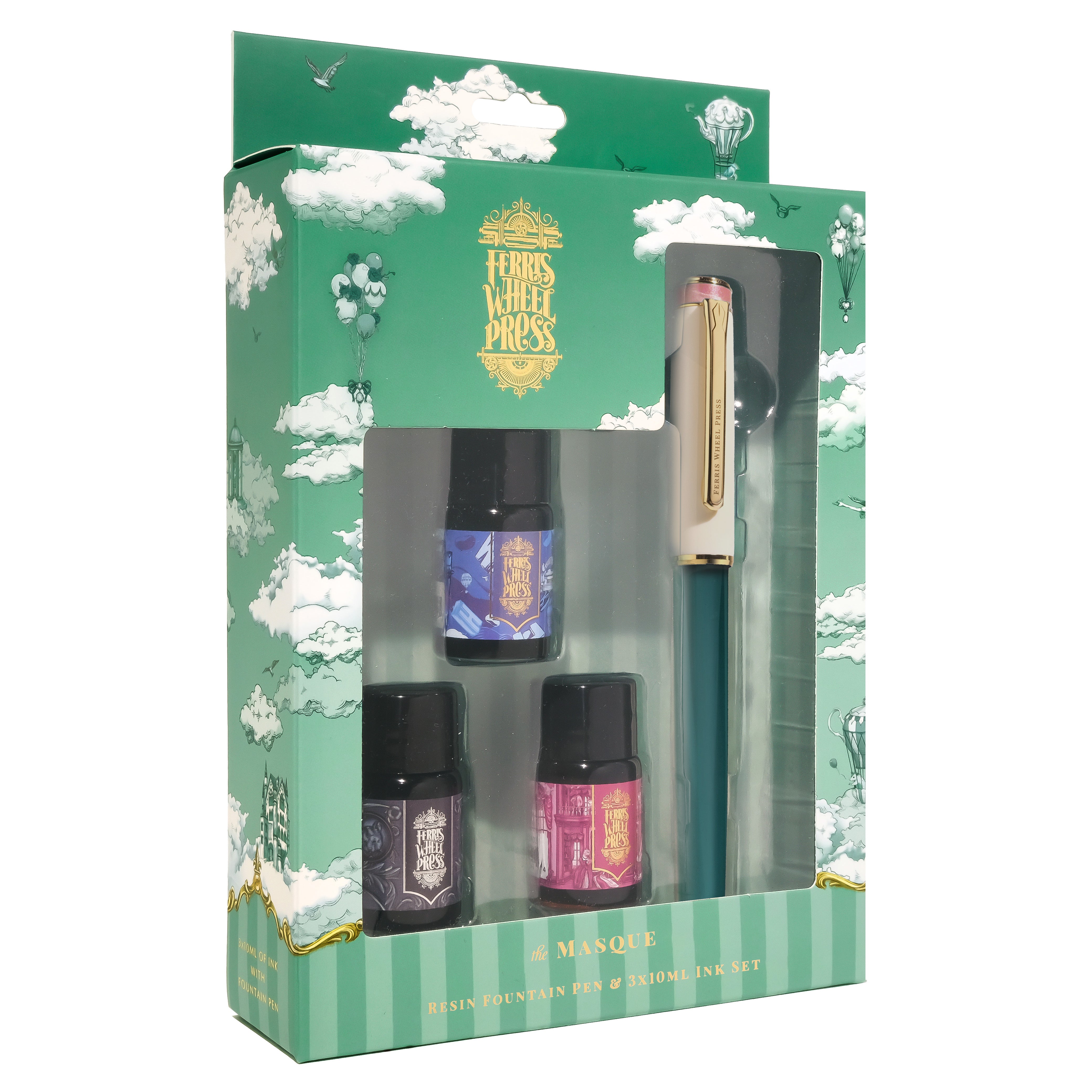 The Masque Pen & Ink Set - Teal