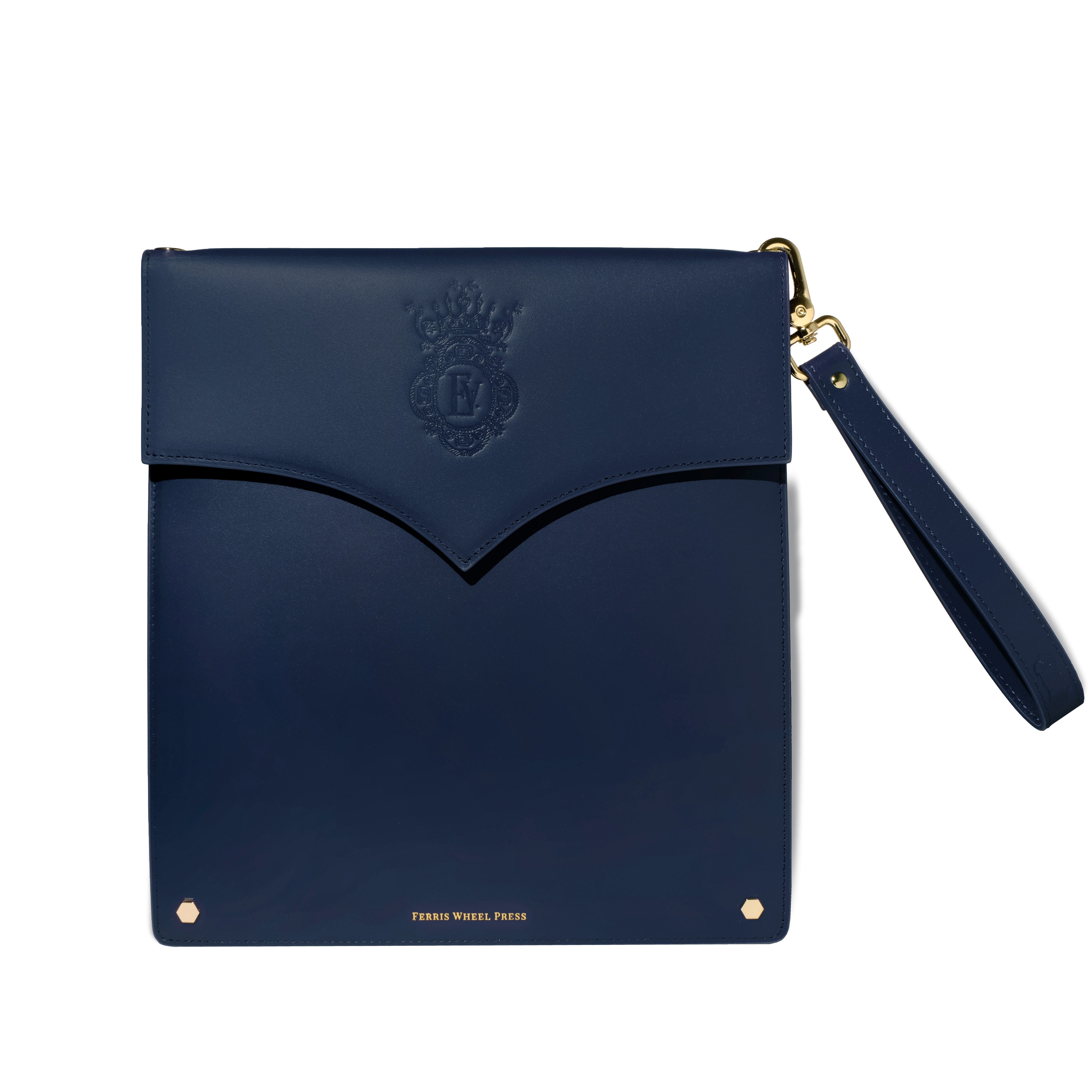 Leather Stationery Collection - The Pendant Folio A5 / Navy